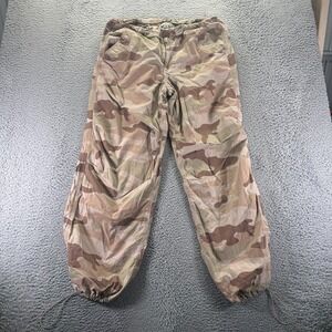 American Eagle Outfitters Pant Men's L Brown Parachute Camouflage Windbreaker